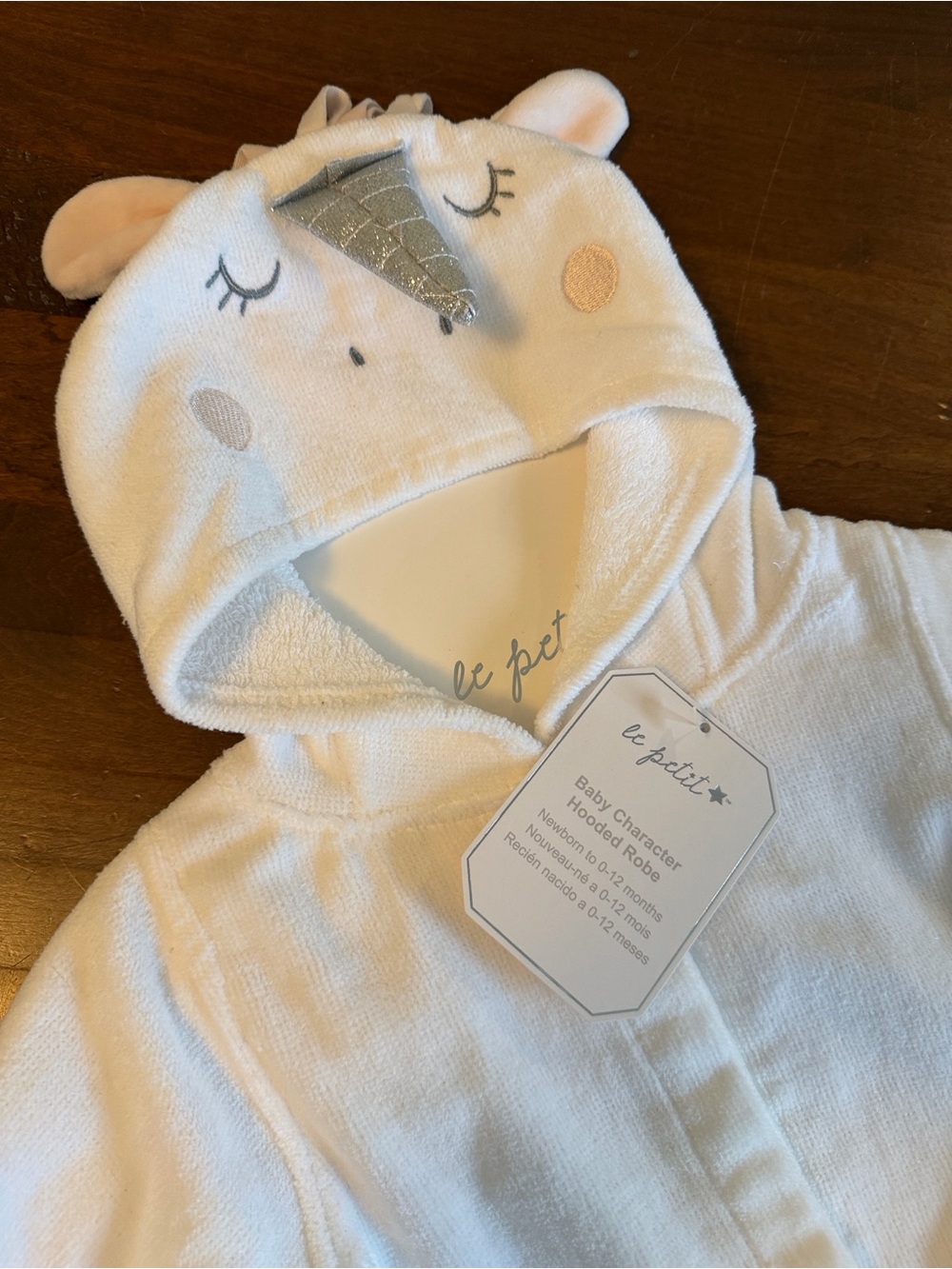 Unicorn Baby Character Hooded  Robe